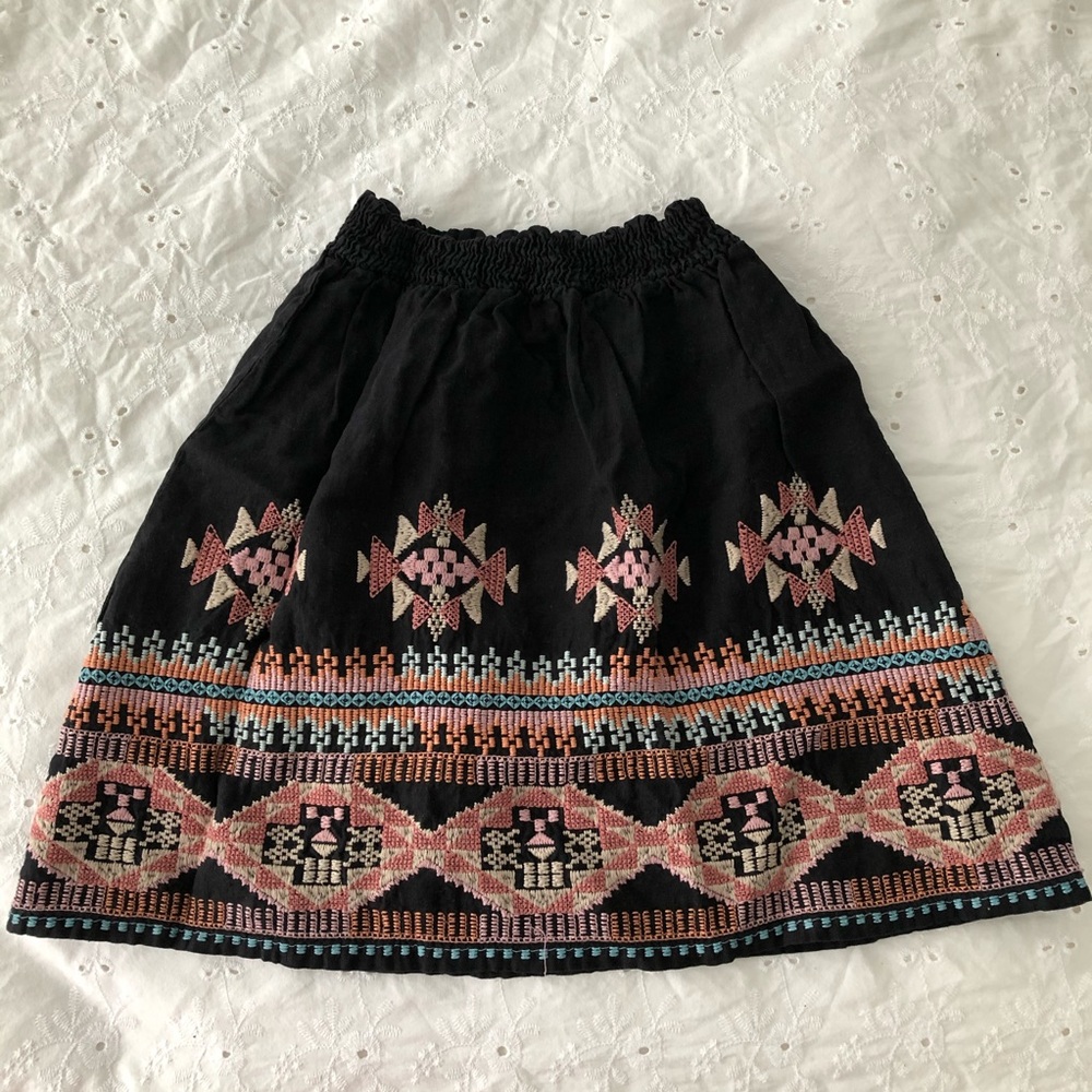 Embroidered Mini Skirt